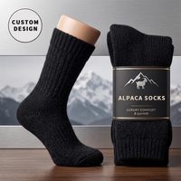 Chaussettes en laine d'alpaga de haute qualité, design personnalisé, chaussettes thermiques confortables pour l'hiver, pour hommes