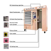 Máquina Expendedora de Diseños de Uñas Totalmente Automática, Cuerpo de Vidrio Templado, Pantalla LED, Monitoreo Remoto, Múltiples Diseños