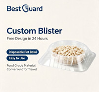 Emballage en blister PET pour pièces de litière pour chat, conteneur de vente au détail en plastique vide