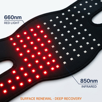 Attelle portable de luminothérapie rouge pour genou et coude, 108 LED, batterie intégrée SBR, design personnalisé