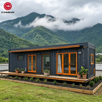 Cogsun Maisonnette Préfabriquée Détachable de 20 pieds, Kit de Structure en Acier pour Conteneur Modulaire à Toit Triangulaire, à Vendre