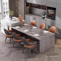 Chaise de salle à manger moderne minimaliste de luxe léger, revêtement en cuir, structure en fer, accoudoirs confortables, mobilier pour la maison, hôtel, restaurant