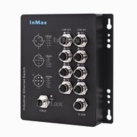 Fabricant InMax Commutateur Ethernet ferroviaire M12 Codé en D En50155 train étanche Voiture de bord l Commutateur réseau Ethernet