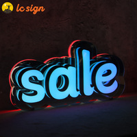 Panneau led illuminé pour l'extérieur, logo ouvert, nom de magasin de téléphone portable, panneau led programmable
