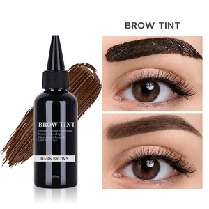Tinte de Cejas en Crema para Uso Profesional, 30 ml, Resistente al Agua, Larga Duración, Vegano, a Base de Henna Mineral, Marrón/Negro - Product Image 1
