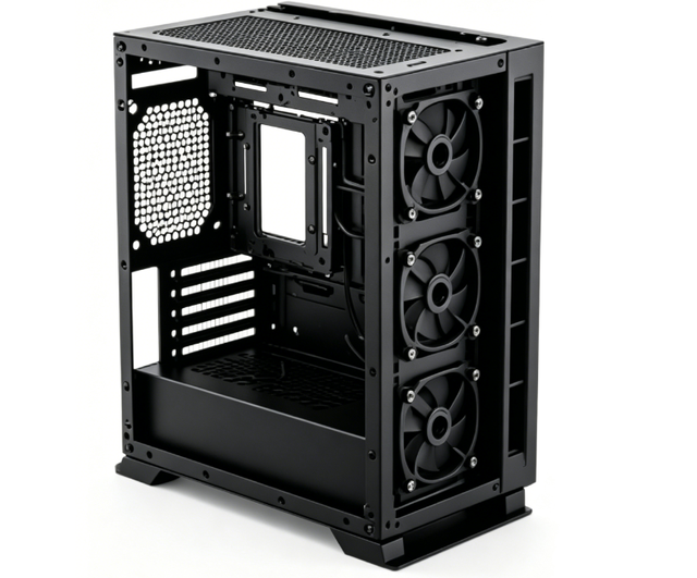 Custom ATX Mid Tower Gaming PC Case with 3 Pre-Installed Fans, OEM/ODM High Airflow Computer Chassis for Bulk Order