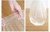 Nappe de table jetable en plastique blanc transparent à rayures pour restaurants et usage domestique