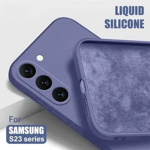 Per Samsung Galaxy S23 S22 S21 Ultra S20 FE A53 A52 A54 5G custodia morbida in Silicone liquido per Samsung S22 Plus S21 S23 FE Cover del telefono - Product Image 4