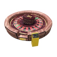 Vente en gros gonflable mécanique rodéo vegas roulette mécanique rodéo roulette roue, jeu de roulette humaine