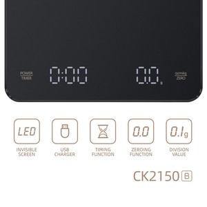 Hengte Gießen Sie über Filterkaffee Espresso Digitale elektronische Kaffee waage mit Timer - Product Image 3