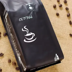 Custom Digital Printing Custom Self Sealing Side Gusset Pouch With Zipper For Flat Bottom Coffee Beans Packing Bag
