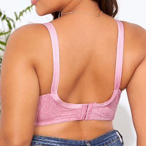 Ladymate ODM/OEM Sujetador De Talla Grande Para Mujer da donna <span class=keywords><strong>reggiseno</strong></span> pieno a coppa <span class=keywords><strong>senza</strong></span> imbottitura con stampa floreale taglie forti con <span class=keywords><strong>ferretto</strong></span> - Product Image 3