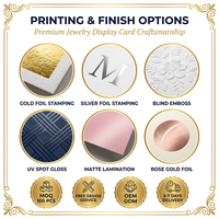 Étiquettes de bijoux en papier kraft écologique, cartes de présentation vintage pour boucles d'oreilles, emballage 300 g/m² avec logo, cartes en papier pour bijoux en gros
