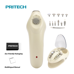 Kit de Manicura y Pedicura de Lujo PRITECH, Lima de Uñas Eléctrica con 12 Accesorios, Función de Secado, Herramienta de Belleza para el Hogar y Spa, para Callosidades - Product Image 1