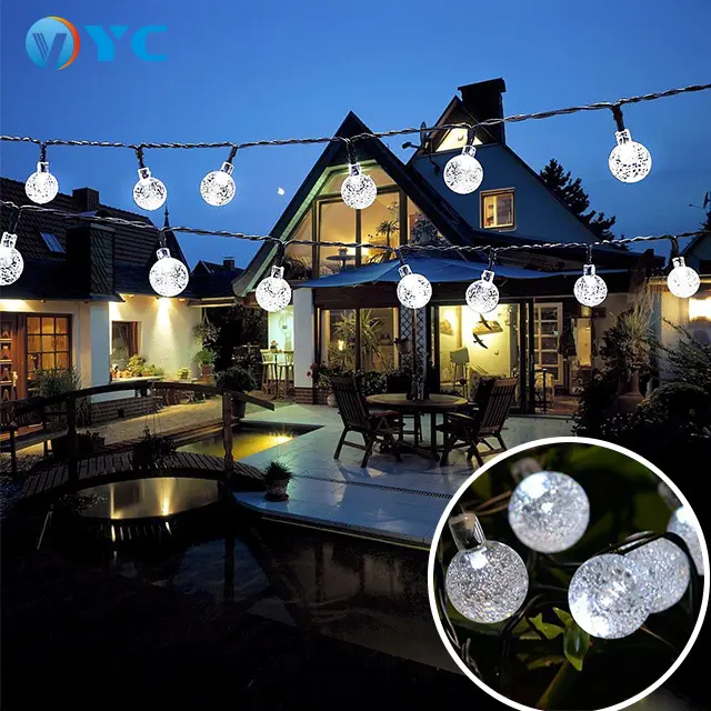 Luces solares de Navidad para el hogar, guirnalda de luces alimentadas por energía Solar/batería, 30, 50 LED