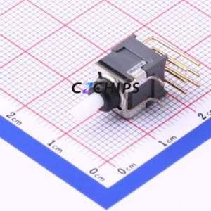 BB25AH <b>Push</b> <b>Button</b> <b>Switch</b> Through hole Component (THT) <b>Switch</b> Double Pole Double Throw Round <b>Button</b> Right Angle Insert White - Product Image 2