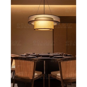 Handmade Chinese Style Round Pendant <b>Light</b> E27 Switch Control For <b>Dining</b> Room Tea House Hotel Chandeliers - Product Image 3