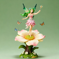 Statue artisanale en résine personnalisée - Déesse de la lune enchantée et décoration féérique, ornements d'intérieur fantastiques