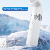 Ventilador portátil de mano sin aspas, potente entrada de aire, recargable por USB, mini ventilador de refrigeración para uso en exteriores, hogar y hoteles.