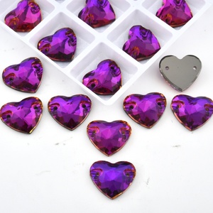 OLeeya Vente en gros de pierres à coudre en verre biseauté 5A, grandes cristaux à dos plat, strass à coudre pour bijoux haut de gamme - Product Image 5