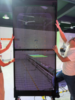 Layar LED Transparan Holografik SMD FutureX P3.91 1*2m untuk Jendela Showroom Otomotif, Pusat Ritel, OEM, Ukuran Kustom