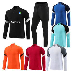 Ensemble de maillots de football personnalisés pour enfants, demi-zip, respirant, séchage rapide, tenue d'entraînement de football, ensemble de fitness pour la salle de sport - Product Image 1