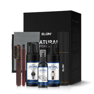Kit de Limpieza para Relojes ELON, Solución de Cuidado para <span class=keywords><strong>Cristales</strong></span> y Cuero de Lujo, 2 Cepillos, Paño de Pulido de Microfibra, 80ml+100ml+100ml, Logotipo Personalizado - Product Image 1