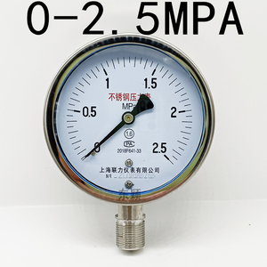 Manomètre en acier inoxydable 304 Y100BF, 100 mm, M20x1.5, grade 1.6, entièrement en acier inoxydable - Product Image 4