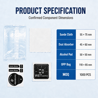 Kit d'installation de protection d'écran de téléphone, nettoyant d'écran, outils de préparation en verre trempé, tissus en microfibre pour les magasins de réparation en détail, en gros