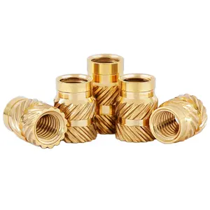 Tùy Chỉnh 1/4 Brass Phù Hợp 1/2 3/4 5/8 Núm Vú Kết Nối Ống Threaded Đồng Brass Công Đoàn Núm Vú Chèn Nut