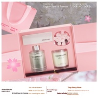 Premium Sakura filles rose aromathérapie ensemble intérieur diffuseur pendentif parfum huile essentielle cire de soja bougie aromathérapie boîte-cadeau