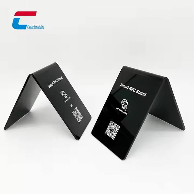 Smart NFC Stand QR Code NFC Stand Tap to Review Stand for Restaurant Cafe Retail Store Local Business Service Venue