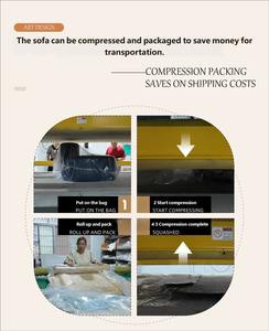Canapé modulaire en velours côtelé de style rétro, sectionnel surdimensionné à assise profonde pour un confort et un style ultimes - Product Image 6