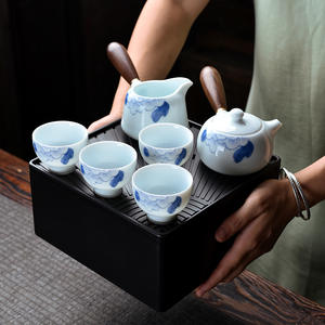 Offre Spéciale complet en céramique Gongfu service à thé poignée latérale <span class=keywords><strong>Pot</strong></span> conférence d'affaires Souvenir cadeau - Product Image 2