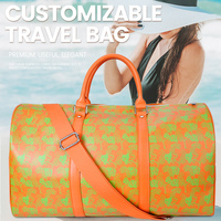 Sac de voyage personnalisé en cuir PU pour week-end, sport et gym