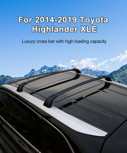 Rieles Laterales Portaequipajes de Techo de Aleación de Aluminio Negro de Alta Calidad con Capacidad de Carga de 50 kg <span class=keywords><strong>para</strong></span> Toyota Highlander XLE 14-19 - Product Image 3