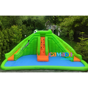 Nhà Máy Giá Nước Trượt Trẻ Em Nước Lớn Hồ Bơi Công Viên <span class=keywords><strong>Inflatable</strong></span> Lâu Đài <span class=keywords><strong>Bouncy</strong></span> Trượt Với Trượt Nước Và Lớn Hồ Bơi - Product Image 3