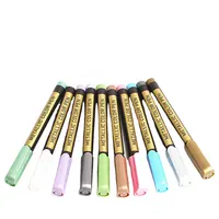 2021 अनुकूलित 12 बहु रंग faviqury कपड़े मार्कर पेन पेंटिंग बच्चों स्थायी मार्कर पेन