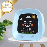 Réveil lumineux pour enfants, horloge numérique LCD, lumière verte, entraîneur de sommeil, nuit, musique intelligente, TV, horloge de bureau, nouveau