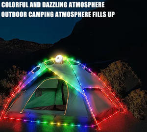 Guirlandes lumineuses LED portables rechargeables par USB avec base magnétique, étanches, multi-modes, pour tente extérieure et situations d'urgence - Product Image 4