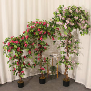 JWT4075 Plantes Artificielles Vente à Chaud Décoration Intérieure Pots De Bougainvilliers Artificiels Multicolore - Product Image 1
