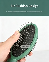 Brosse de toilettage double face pour animaux de compagnie avec coussin d'air et poignée en TPR – Offre spéciale