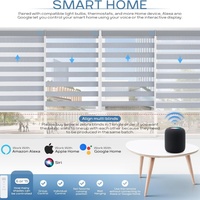 Stores zébrés horizontaux modernes en polyester, motorisés Zigbee, occultants à 95 %, intelligents, pour hôtels et bureaux