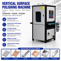 Hongfan Promotion Machine de polissage automatique pour tôles métalliques 600mm 800mm 1000mm avec moteur et boîte de vitesses, pour ébavurage et ponçage à plat