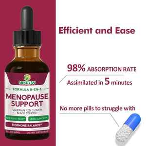 OEM DIP mendukung tetesan cairan hitam Cohosh Valeria akar dukungan Hormonal panas Flash Relief suasana hati Suplemen Herbal - Product Image 6