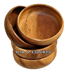 Bols en bois faits à la main, style traditionnel, artisanat en bois pour servir les aliments, à prix compétitifs - Product Image 1
