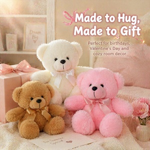 Nuevo Oso de Peluche de Imitación de Piel de Conejo con Lazo, Lindo y Esponjoso, Juguete de Peluche para Niños, Regalo de Cumpleaños, Regalo de San Valentín - Product Image 5