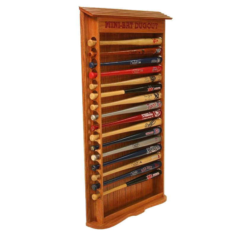 Apache Customizable Wood Baseball Bat Display Rack for Baseball Stores for Showcasing Bats in Stylish Racks — view 3
