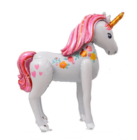 Kit de ballons gonflables 3D licorne en aluminium métallisé - Écologique - Décoration et cadeaux pour anniversaire d'enfants, baby shower, Noël