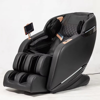 Fauteuil de massage électrique haut de gamme 8D à gravité zéro avec détection de la fréquence cardiaque, compresse chaude, pétrissage des fessiers et chauffage intégral du corps